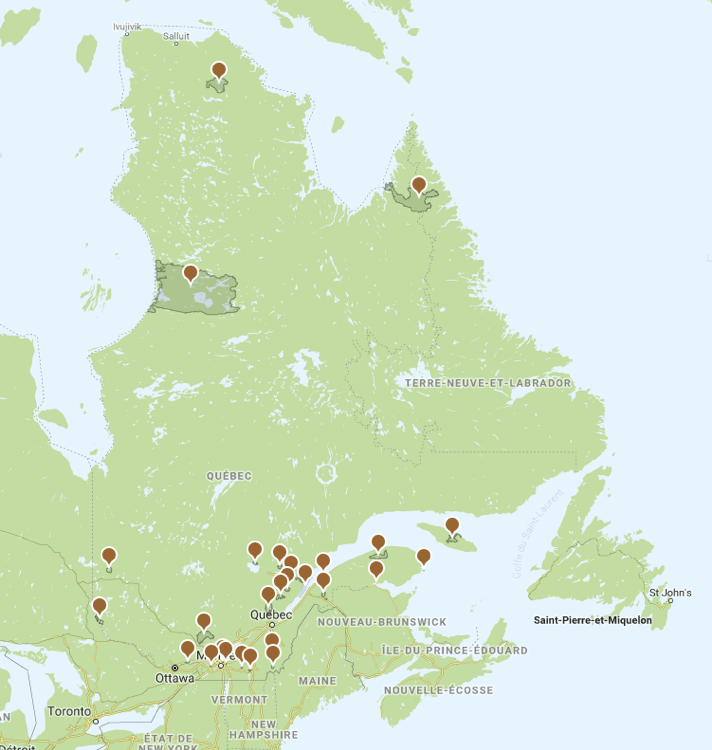 Quebec Provincial Parks Map